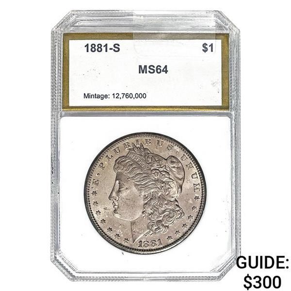 1881-S Morgan Dollar GSA MS64