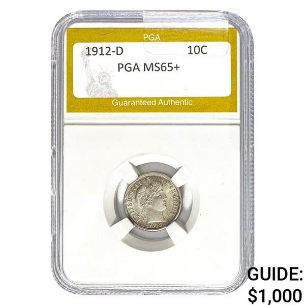 1912-D Barber Dime PGA MS65+