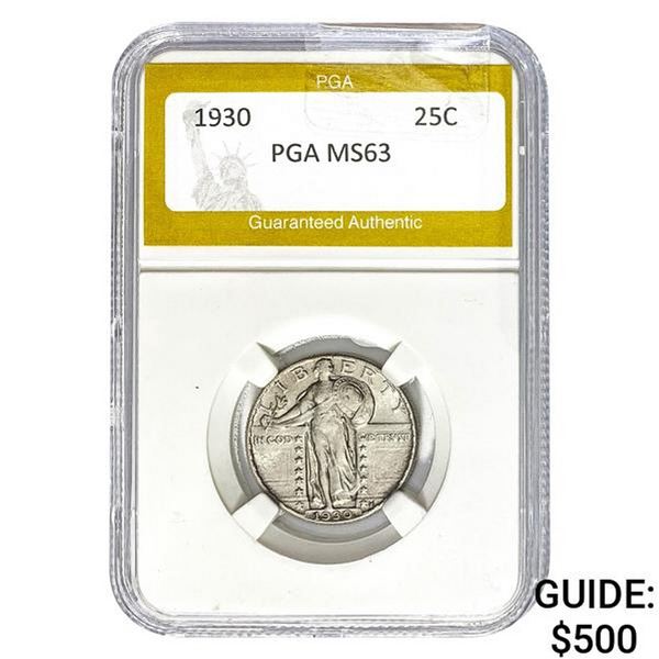1930 Standing Liberty Quarter PGA MS63