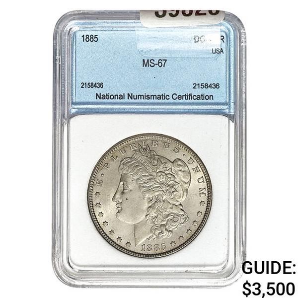 1885 Morgan Silver Dollar NNC MS-67