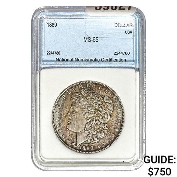 1889 Morgan Silver Dollar NNC MS-65