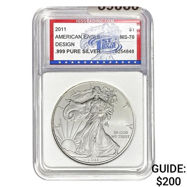 2011 American Silver Eagle IGS MS-70