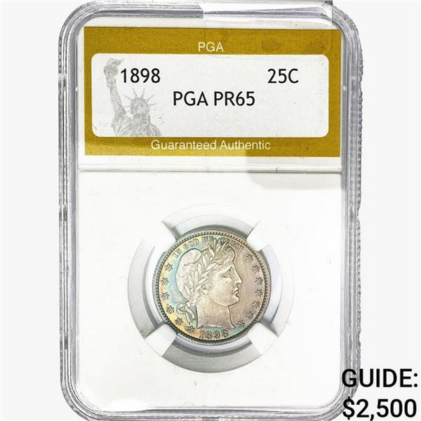 1898 Barber Quarter PGA PR65