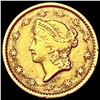 Image 1 : 1851 Rare Gold Dollar NEARLY UNCIRCULATED