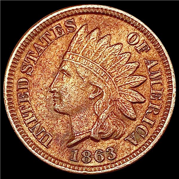 1863 Indian Head Cent CHOICE AU