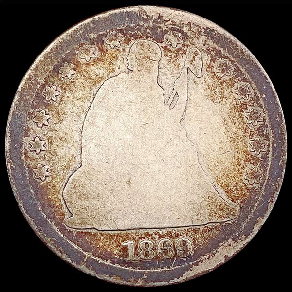 1860 Seated Liberty Quarter NICELY CIRCULATED