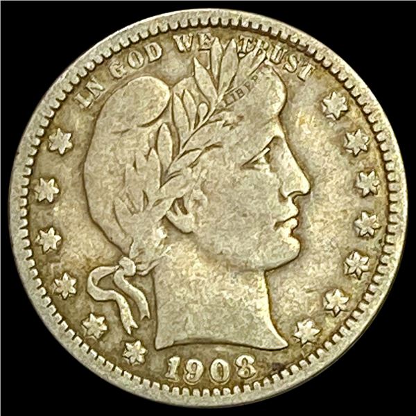 1908-O Barber Quarter NICELY CIRCULATED