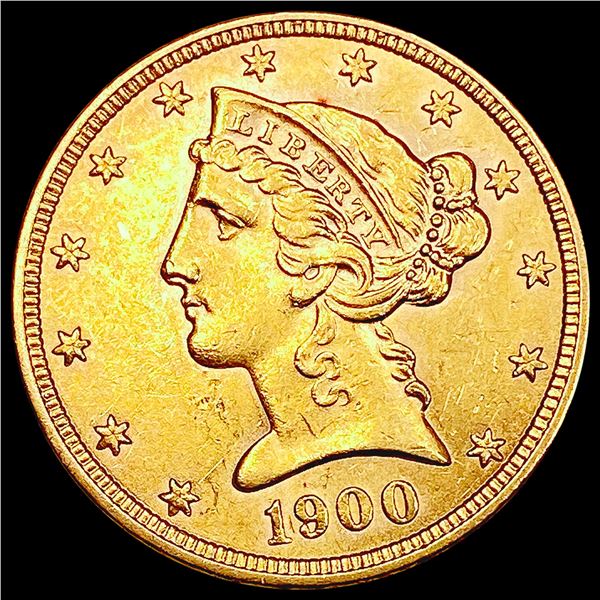 1900 $5 Gold Half Eagle UNCIRCULATED