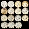 1935-1945 Mercury Dime Lot [15 Coins] CHOICE BU