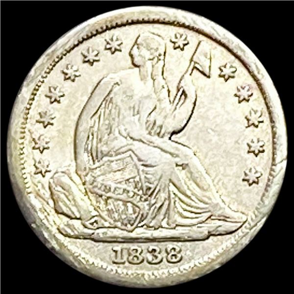 1838 Seated Liberty Half Dime CLOSELY UNCIRCULATED