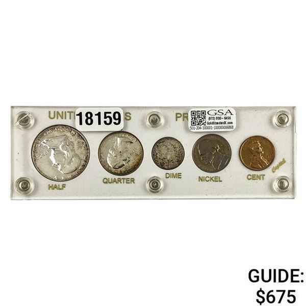 1952 [5] Proof Set 1C-50C