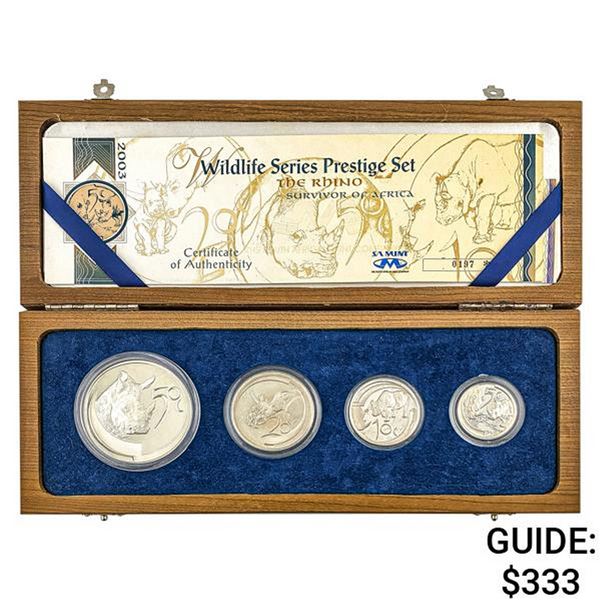 2003 South Africa Silver Rhino Set. 4.02oz ASW