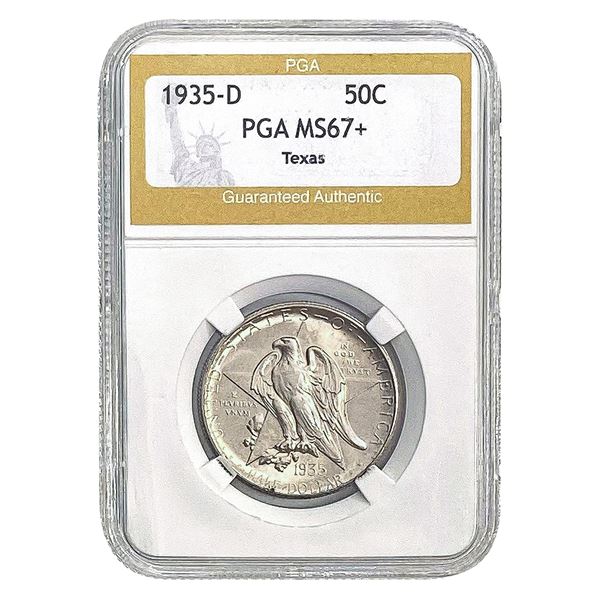 1935-D Texas Half Dollar PGA MS/PF67+