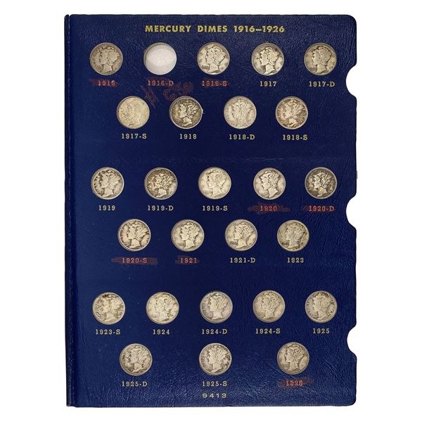 1916-1945 Mercury Dime Set [77 Coins]
