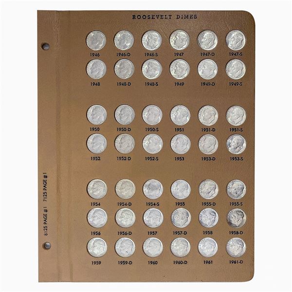 1946-2013 Gem BU Roosevelt Dime Set [198 Coins]