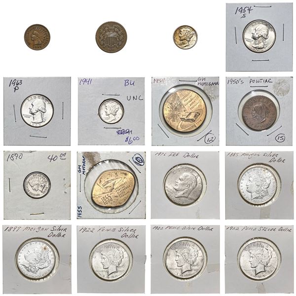 1871-1976 Varied US Silver and Type Lot [16 Coins]