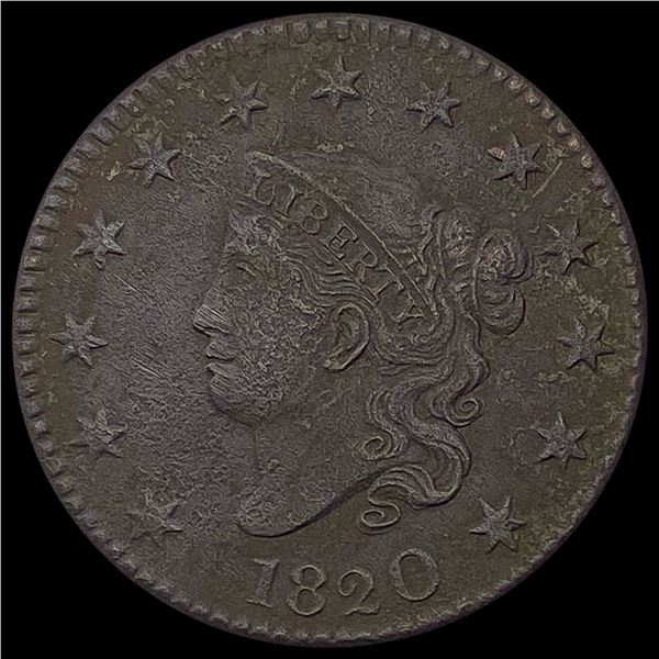 1820 Coronet Head Large Cent LIGHTLY CIRCULATED