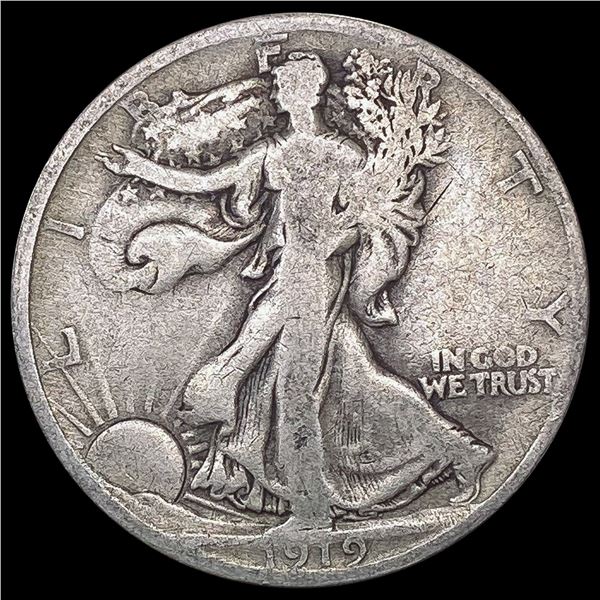 1919-D Walking Liberty Half Dollar NICELY CIRCULATED