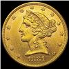 Image 1 : 1881 Liberty Head Half Eagle UNCIRCULATED