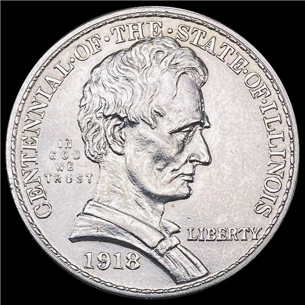 1918 Illinois Centennial Half Dollar CHOICE BU