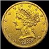 Image 1 : 1886-S Liberty Head $5 Gold Half Eagle CLOSELY UNCIRCULATE