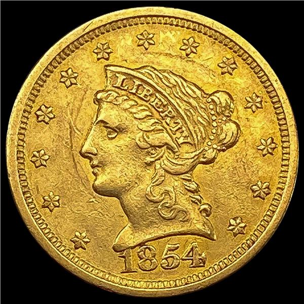 1854 $2.50 Liberty Head Quarter Eagle CLOSELY UNCIRCULATED