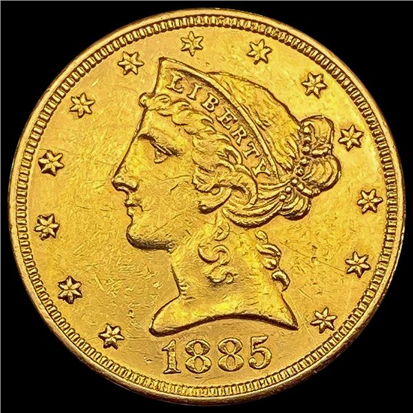 1885-S Liberty Head Half Eagle UNCIRCULATED