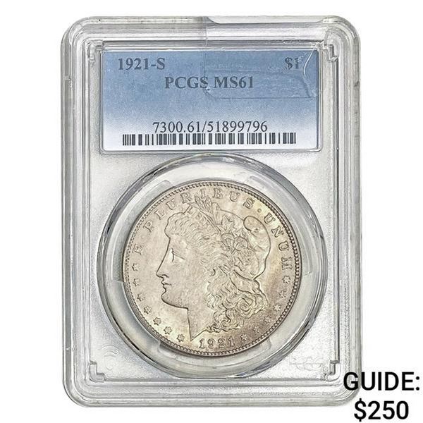1921-S Morgan Silver Dollar PCGS MS61