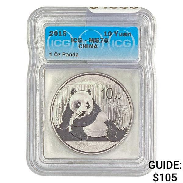 2015 China 10 Yuan Panda ICG MS70