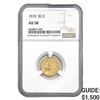 Image 1 : 1910 $2.5 Indian Head NGC AU58