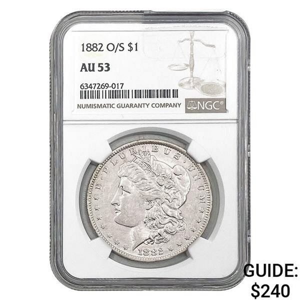 1882-O/S Morgan Silver Dollar NGC AU53