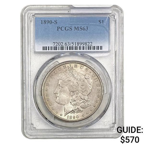 1890-S Morgan Dollar PCGS MS63