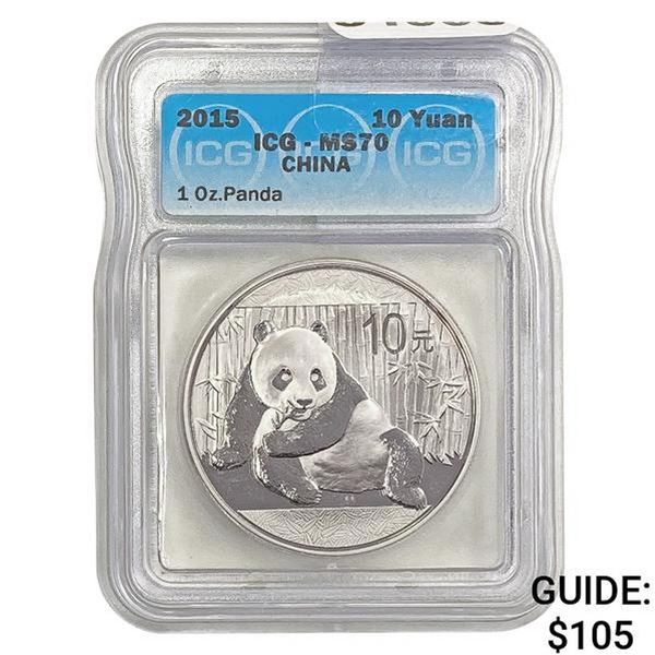 2015 China 10 Yuan Panda ICG MS70