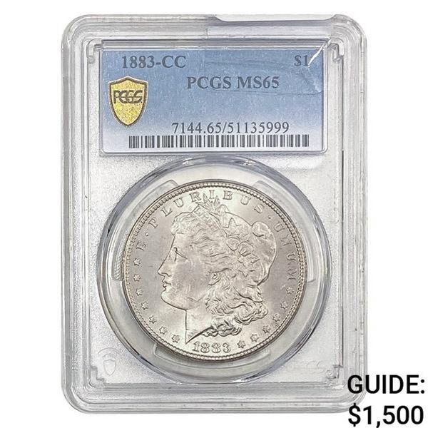 1883-CC Morgan Silver Dollar PCGS MS65