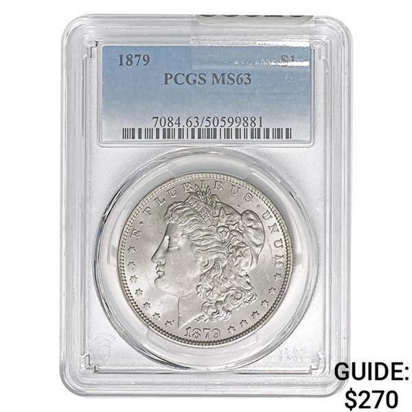 1879 Morgan Silver Dollar PCGS MS63
