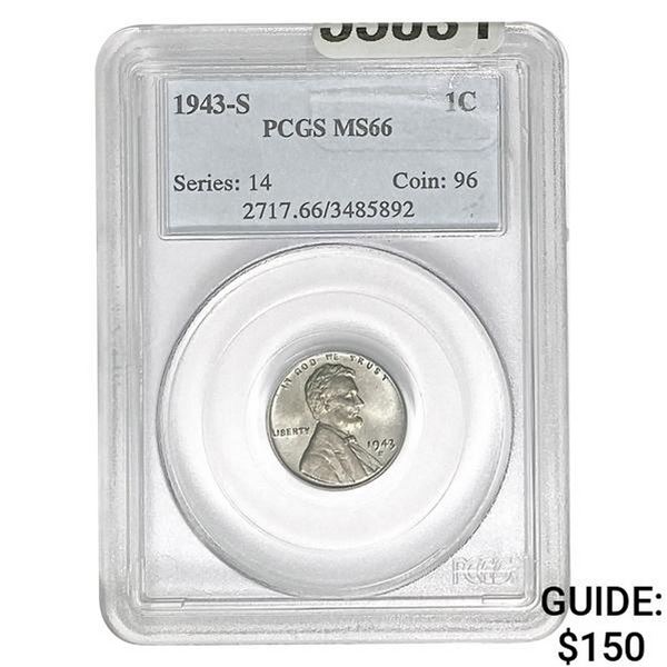 1943-S Lincoln Steel Cent PCGS MS66