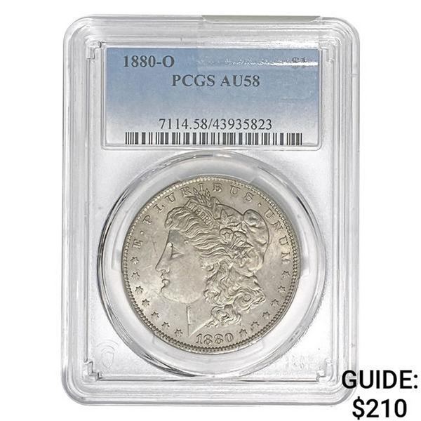 1880-O Morgan Silver Dollar PCGS AU58