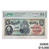 Image 1 : 1869 $5 "RAINBOW" LEGAL TENDER USN PMG UNC-64