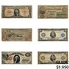 Image 1 : LOT OF 6 MIXED LARGE SIZE CURRENCY NOTES 1862-1923