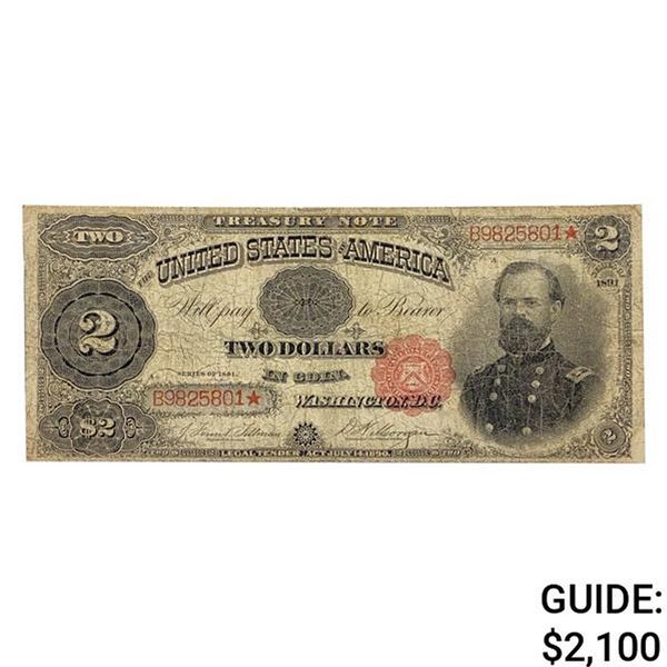 1891 $2 "GENERAL MCPHERSON" TREASURY NOTE