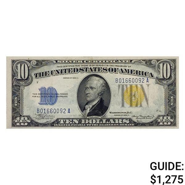 1934-A $10 "NORTH AFRICA" SILVER CERT GEM UNC