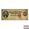 Image 1 : 1882 $100 "BENTON" GOLD CERTIFICATE VERY FINE