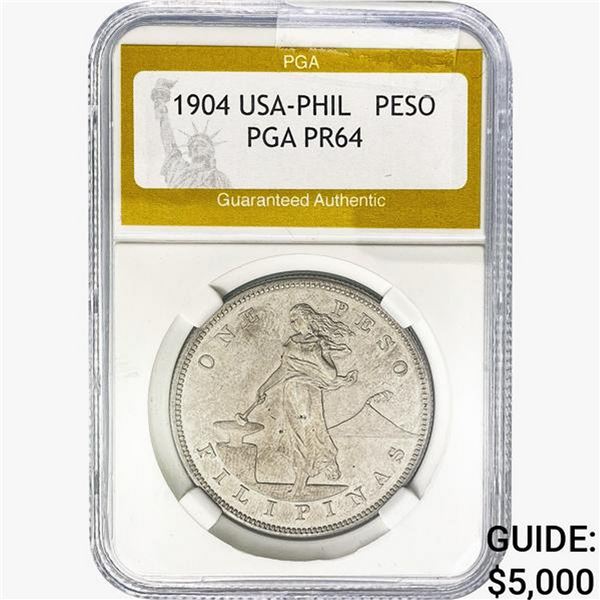 1904 USA PHIL PESO PGA PR64