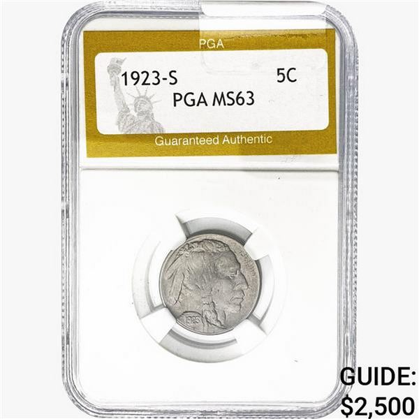 1923-S Buffalo Nickel PGA MS63