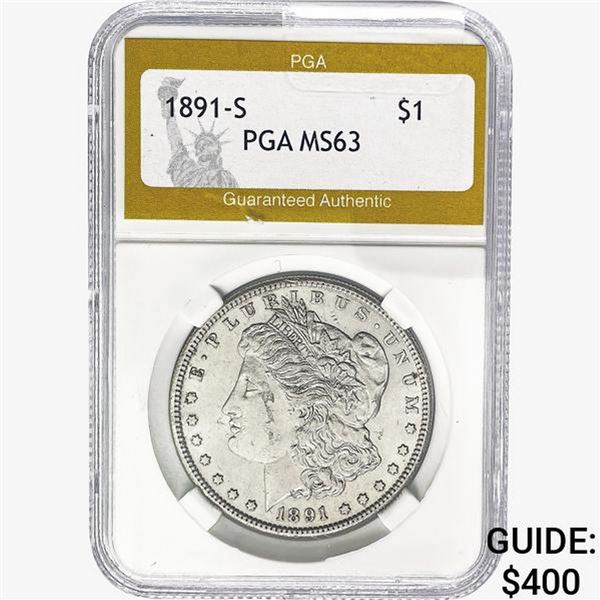 1891-S Morgan Silver Dollar PGA MS63