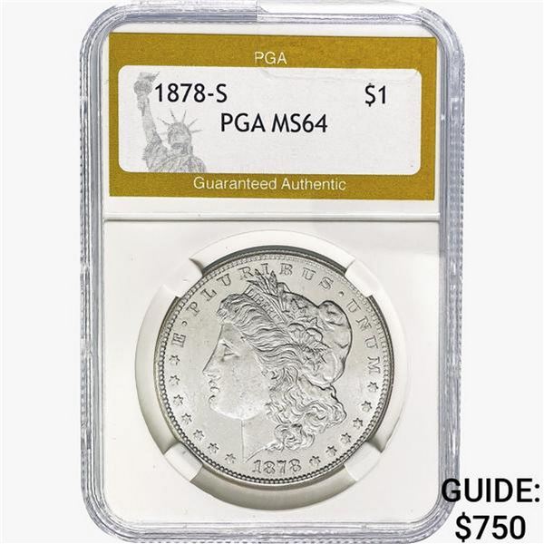 1878-S Morgan Silver Dollar PGA MS64