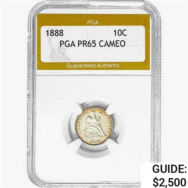 1888 Seated Liberty Dime PGA PR65 CAMEO