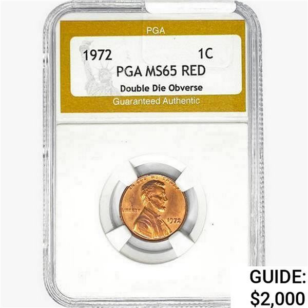 1972 Lincoln Memorial Cent PGA MS65 RED DDO