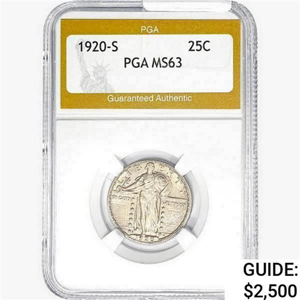 1920-S Standing Liberty Quarter PGA MS63