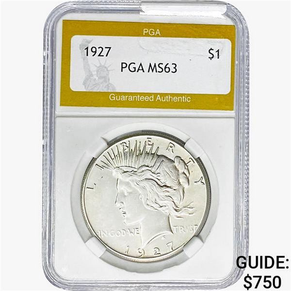 1927 Silver Peace Dollar PGA MS63